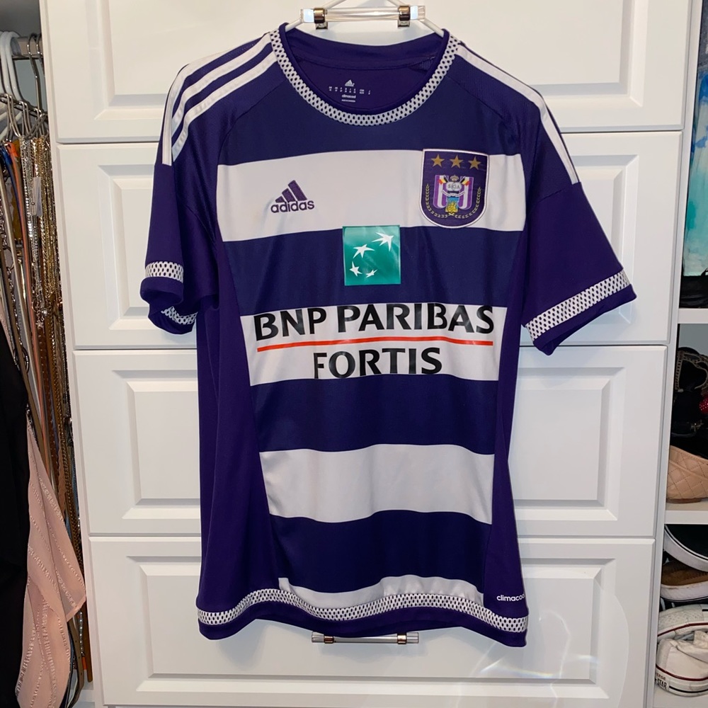Adidas Purple/White BNP Paribas Soccer Jersey